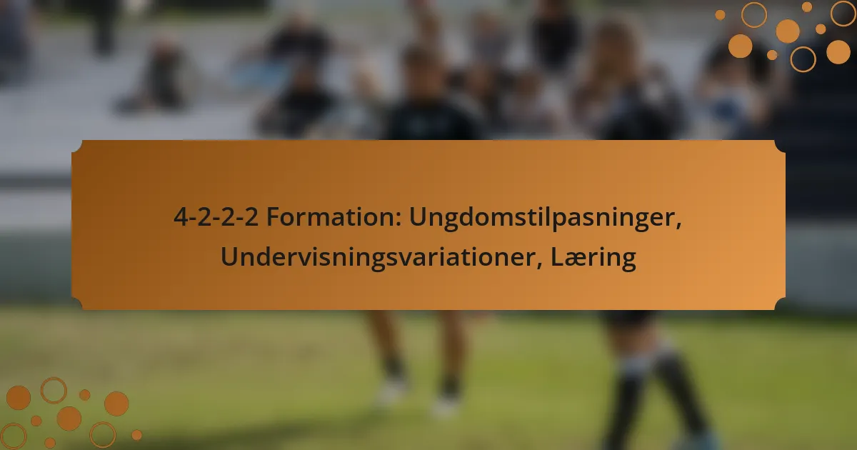 4-2-2-2 Formation: Ungdomstilpasninger, Undervisningsvariationer, Læring